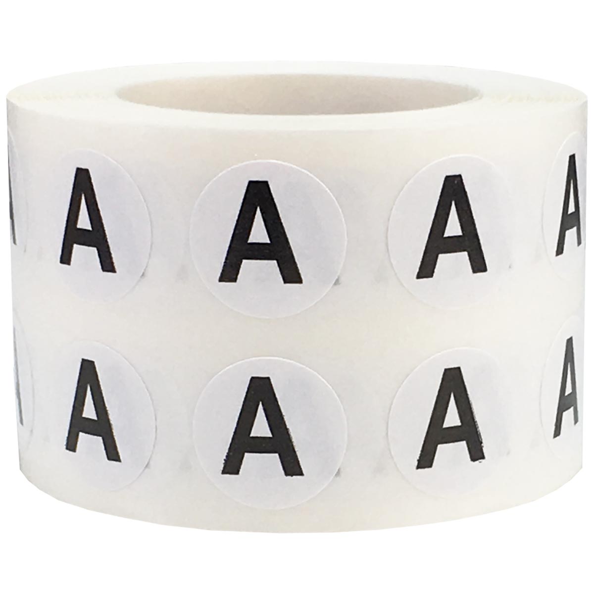 Small Letter A Stickers 1/2" Round