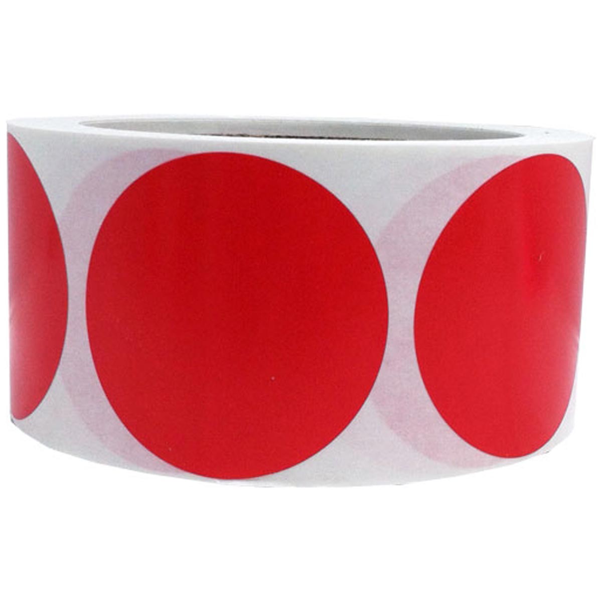 Red Color Coding Labels 2" Round