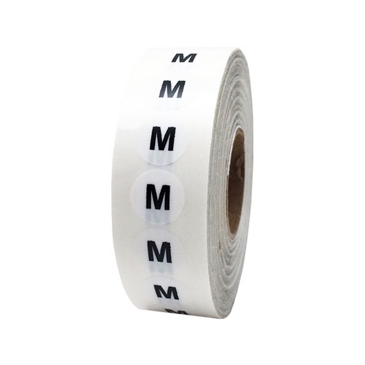 Clear M Thin Size Strip Labels for Retail Shirts 3/4″ x 4
