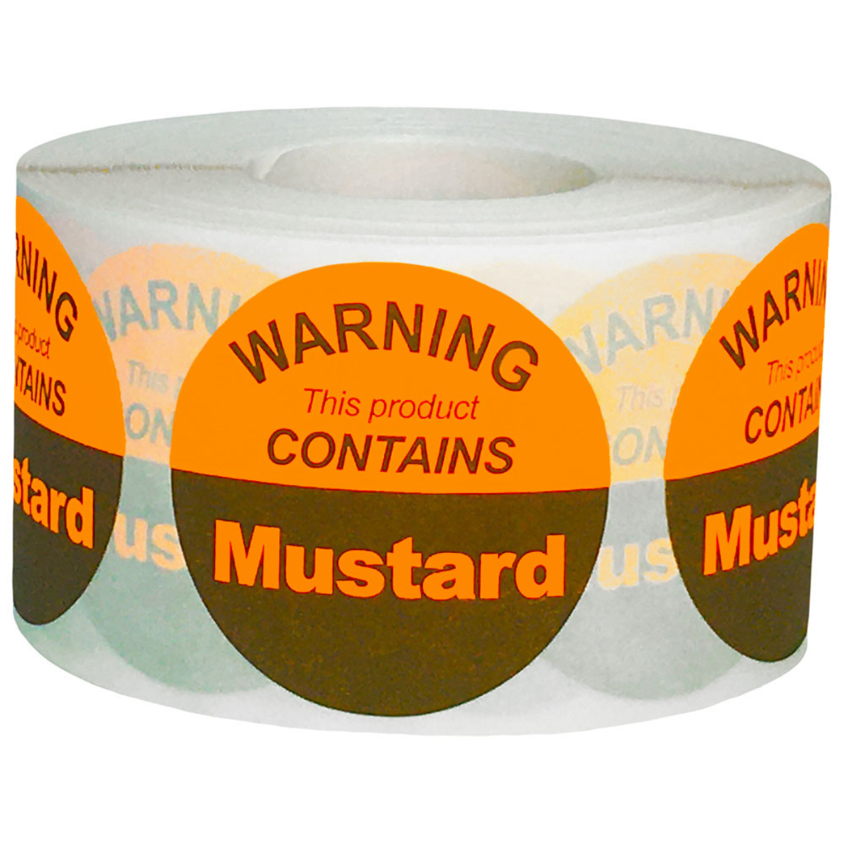 This Product Contains Mustard Allergy Warning Labels
