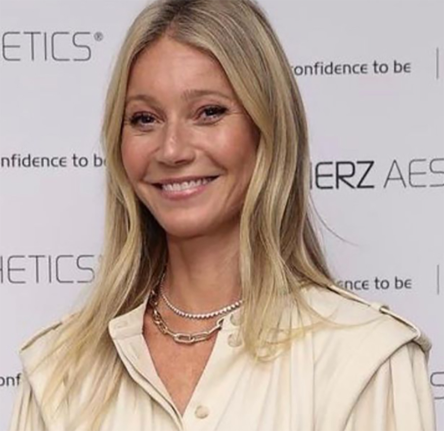 Paltrow Spotted In a Chunky Yellow Gold Chain Necklace