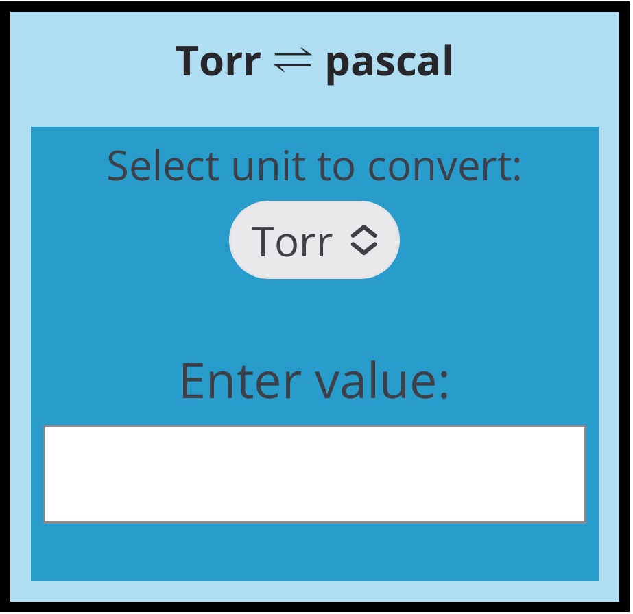 Torr to pa Pressure Conversion