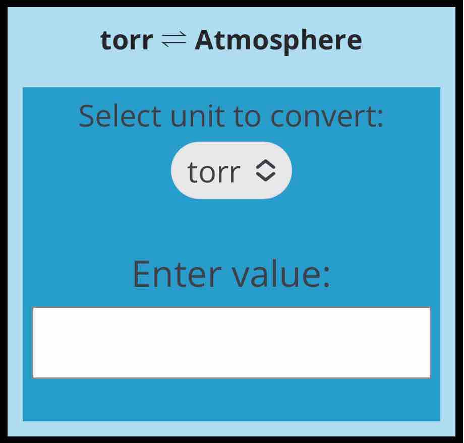 torr to atm Pressure Conversion