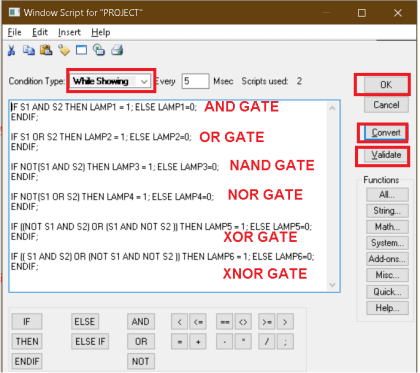 Create Logic using InTouch Scada Scripting