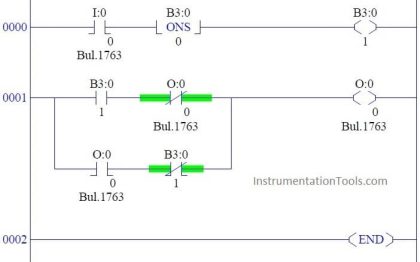 One Shot Rising PLC Example Program - InstrumentationTools