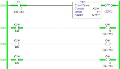 Down Counter PLC Program - Counter Programming PLC Example