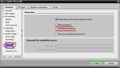 How to Protect Siemens PLC using Password? - InstrumentationTools