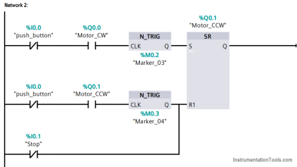 CW and CCW Operation of Motor from Same Start Push button