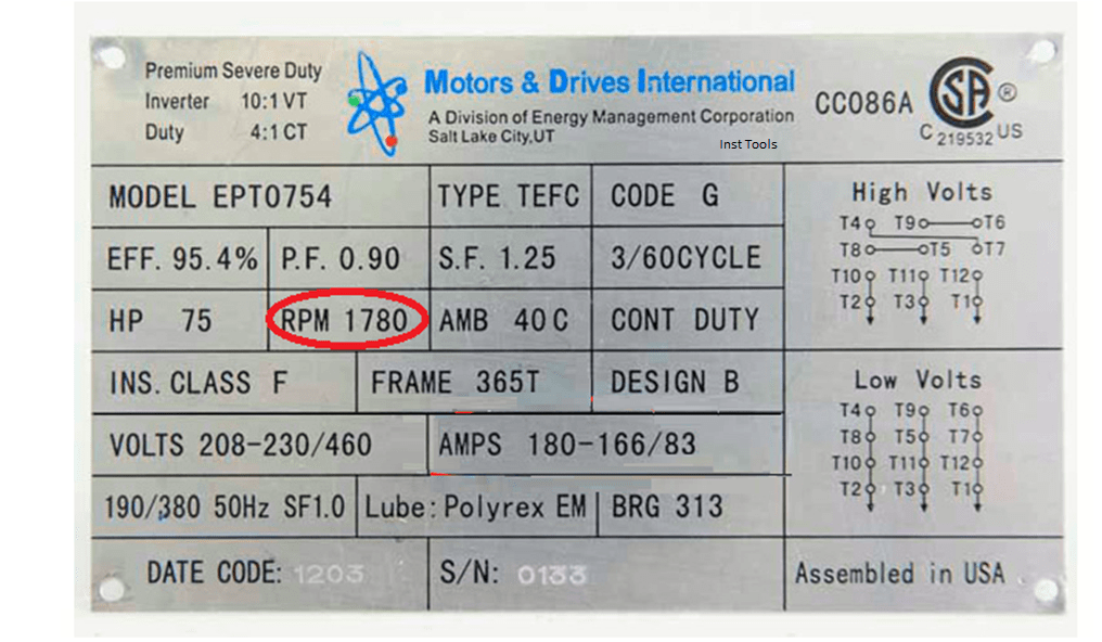 How to Read the Nameplate of a Motor? Inst Tools