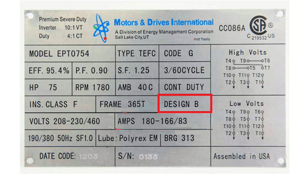 How to Read the Nameplate of a Motor? Inst Tools