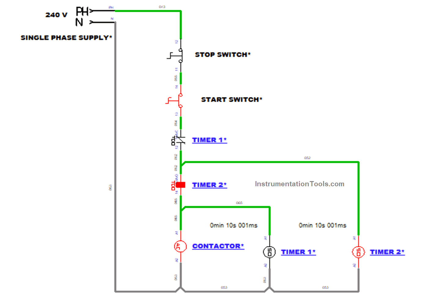 3 Phase Forward Reverse Motor Control Circuit Diagram With Timer ...
