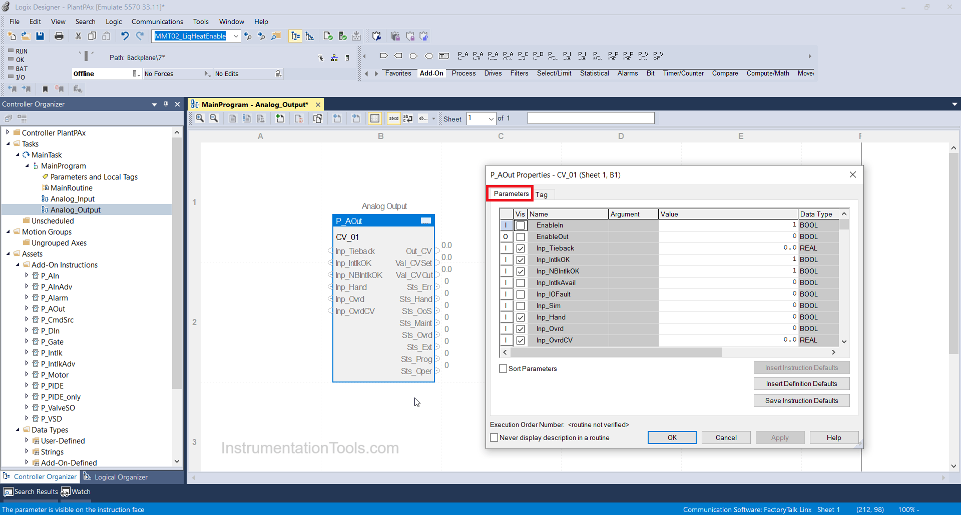 Configuration of Control Valve in Studio 5000