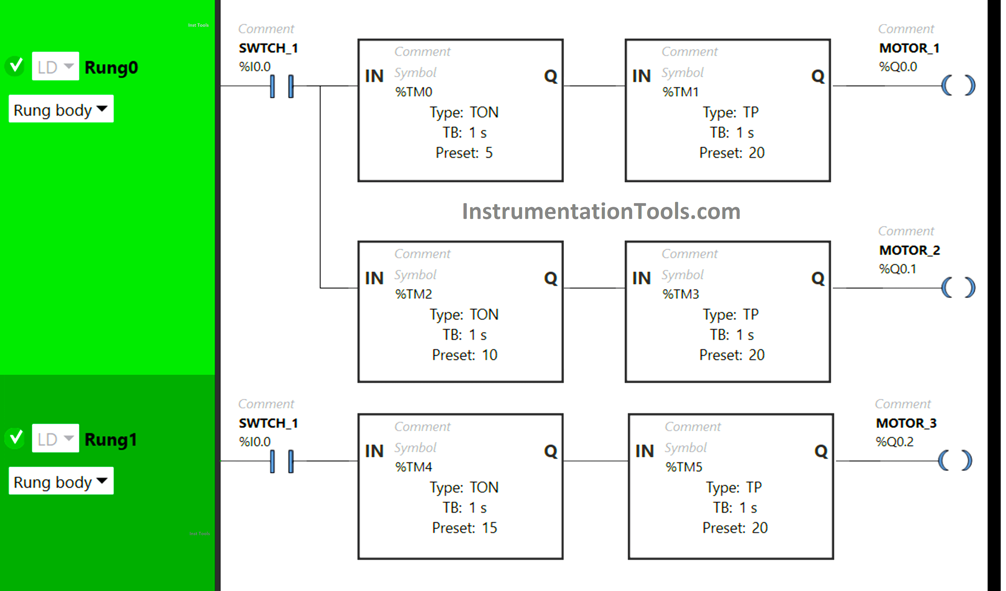 Electrical Ladder Diagram Control using Timers Example