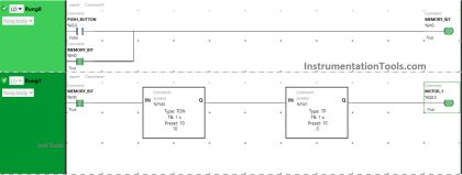 PLC Programming Example with Pushbutton and Motor