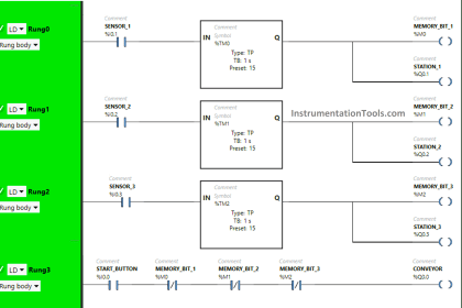 One Shot Rising PLC Example Program - InstrumentationTools