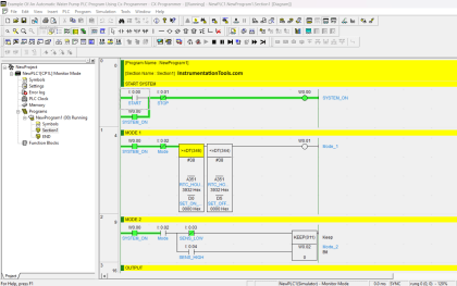 Design a Water Pump PLC Program using CX-Programmer