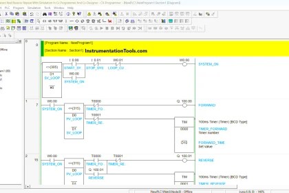 PLC Programming Example for Motor Forward and Reverse Control