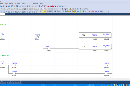 PLC Program for Automatic Lamp Control in Storage Facility