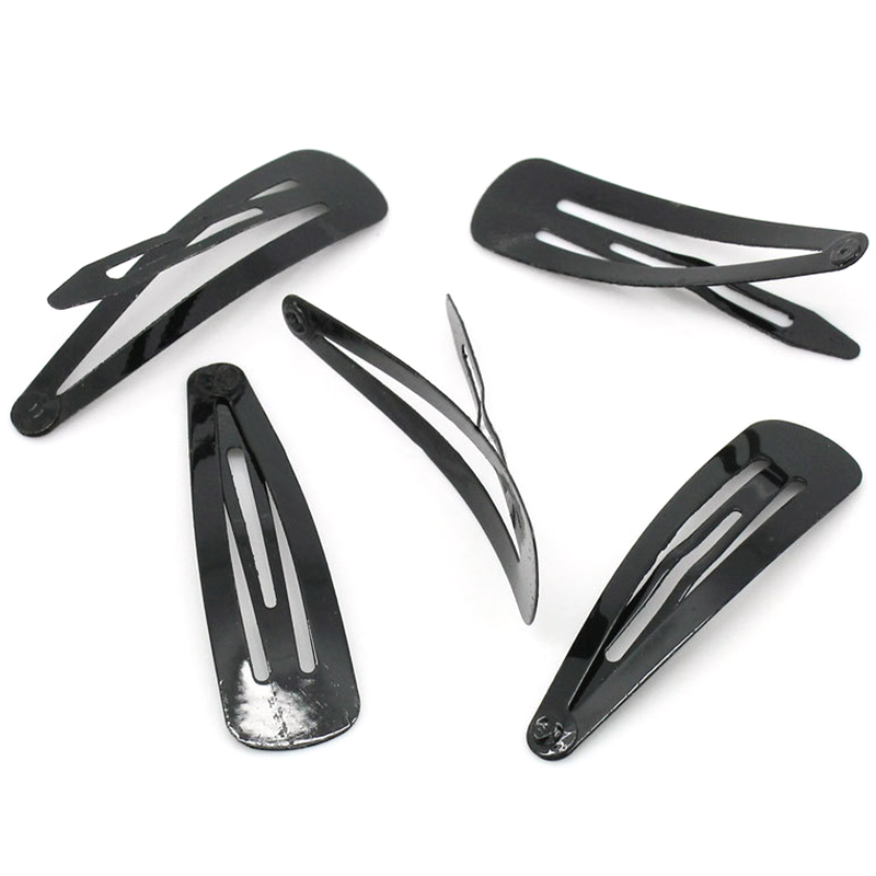 Bulk 12 Pcs Black Metal Hairpin hair Clips Snap Barrettes Hairpin