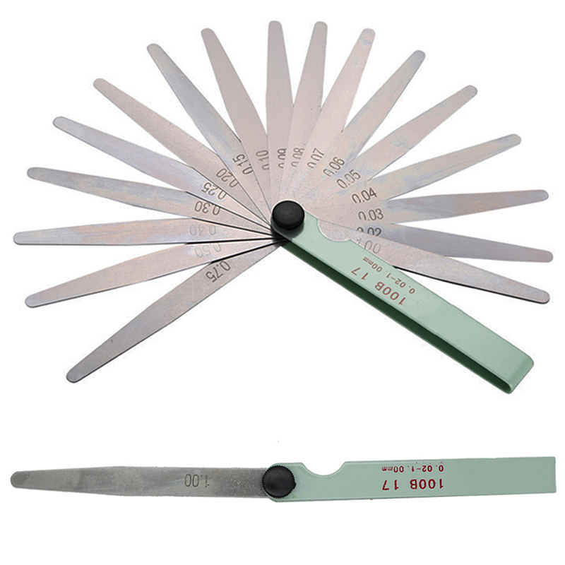 New Feeler Gauge set 17 Blades Metric Inch Thickness Gage