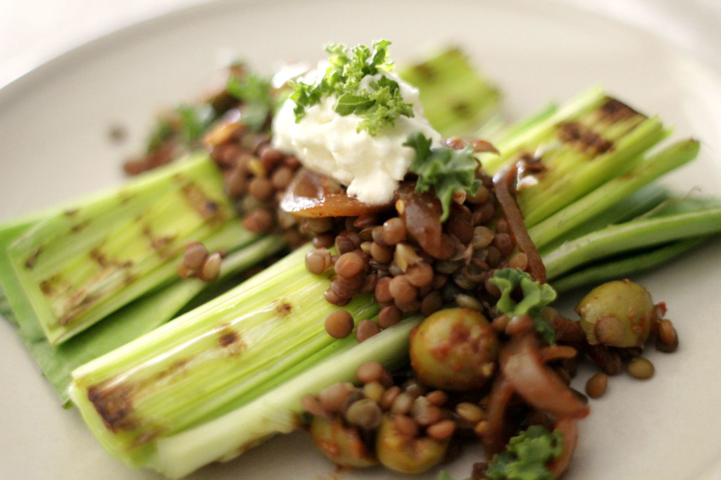 Grilled Leek with Lentil Salad Insun Lee jpg (1024x682)