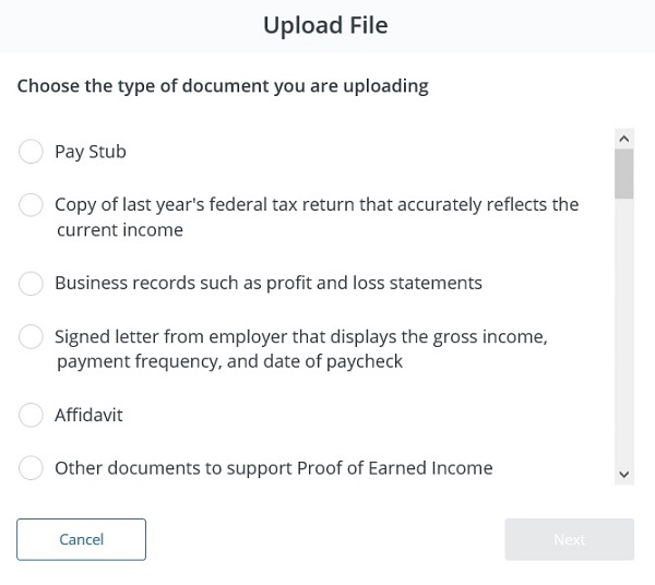 New Covered California Eligibility Document Upload Section