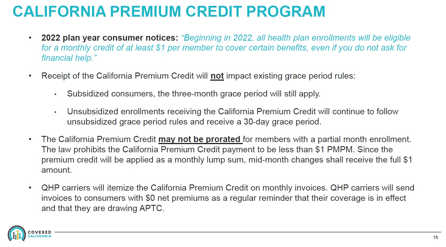 1 Dollar Covered California Member Bonus for 2022