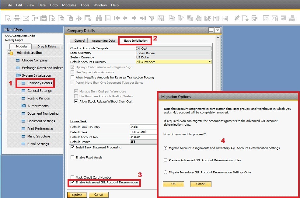 GL Account Determination in SAP Business One 9.0