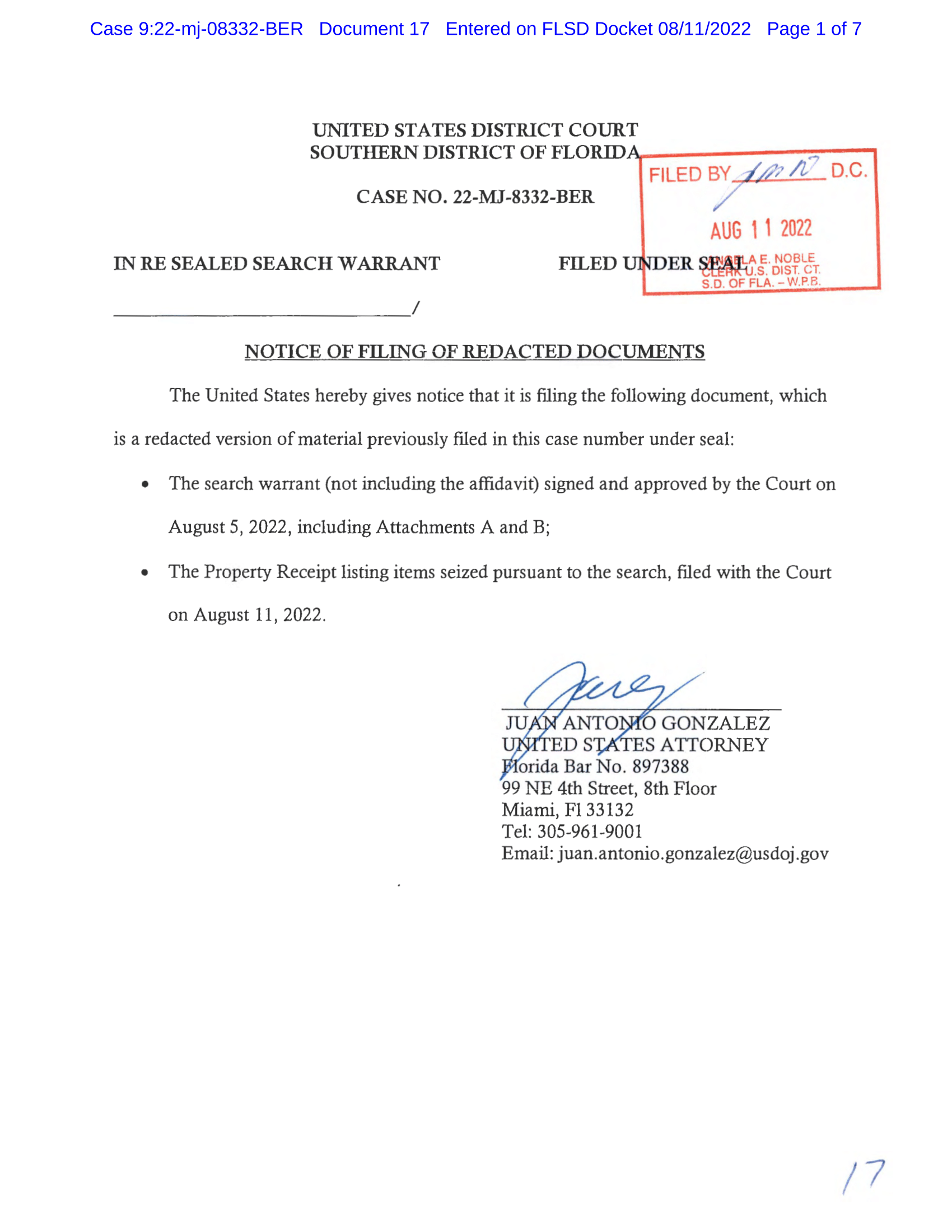 Read the Search Warrant for Trump&rsquo;s Mar-a-Lago Home - The New York 