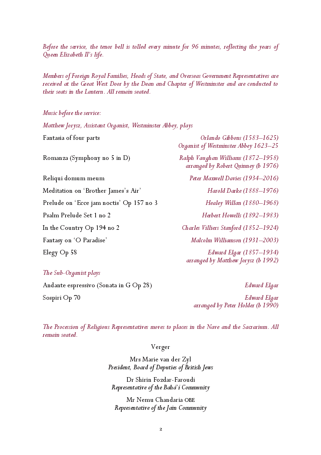 Read the Order of Service for Queen Elizabeth II’s State Funeral The New York Times