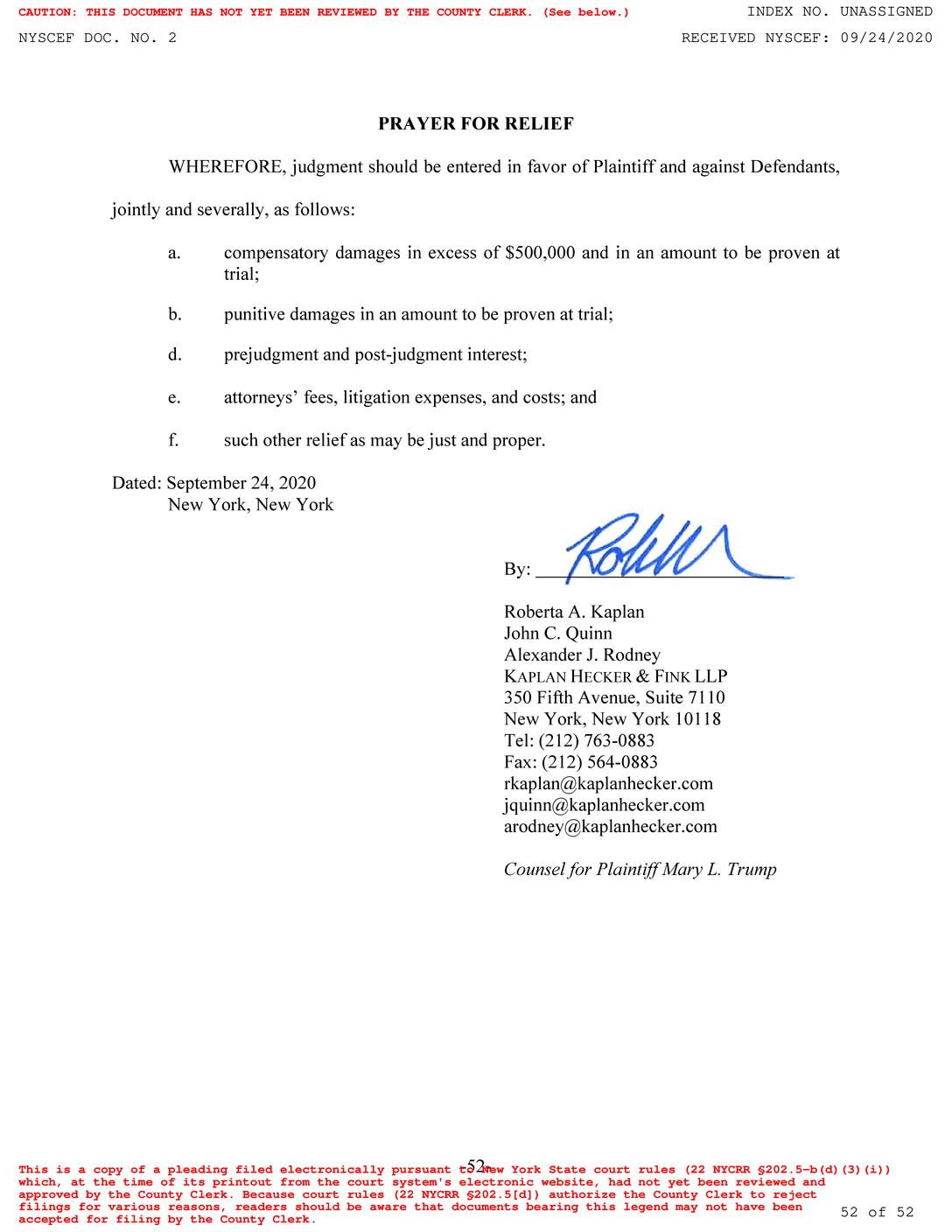 Read Mary Trump’s Lawsuit The New York Times