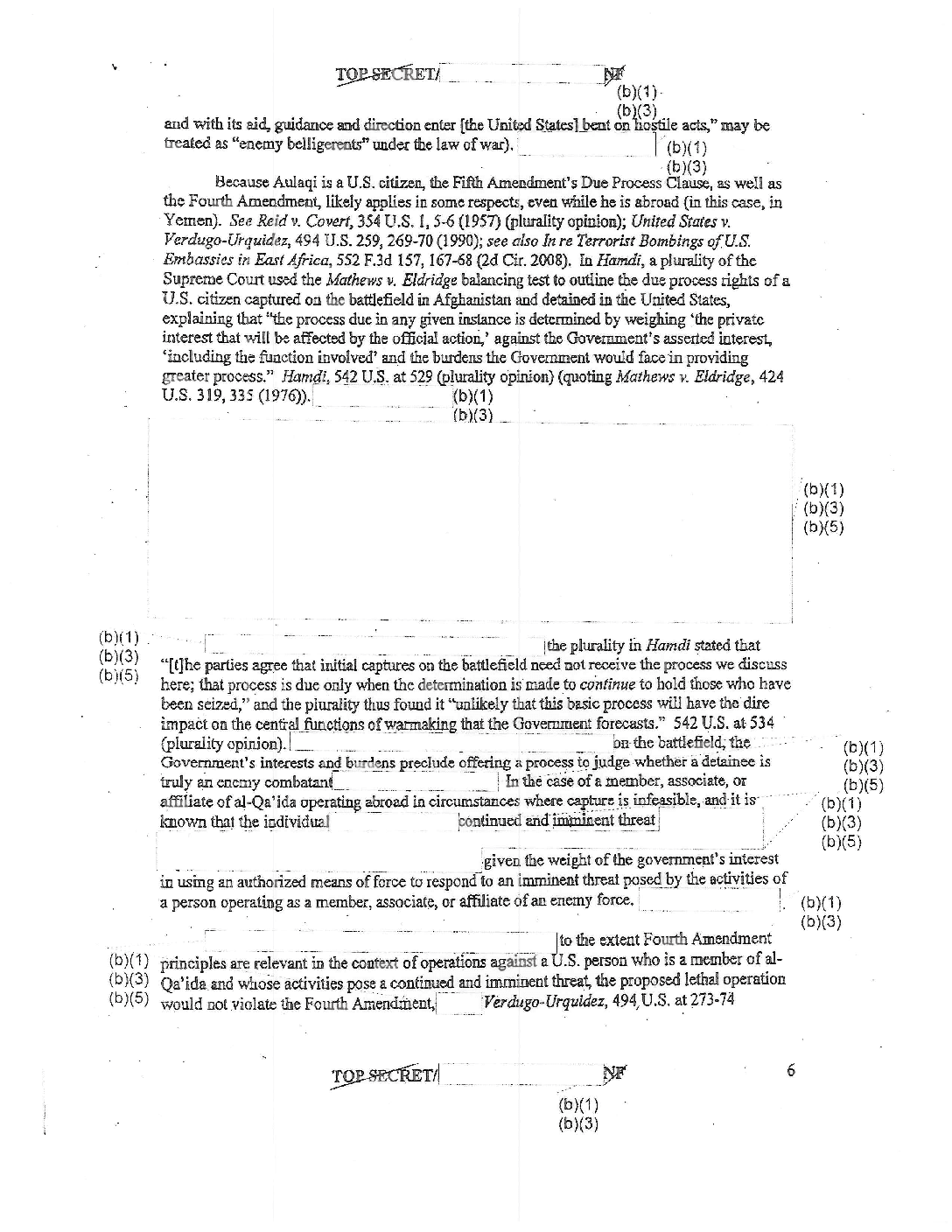 First Justice Department Memo on Killing Anwar AlAwlaki The New York