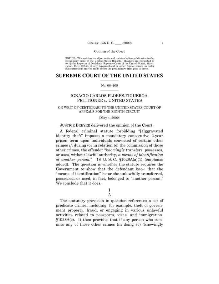 Supreme Court Opinion Format