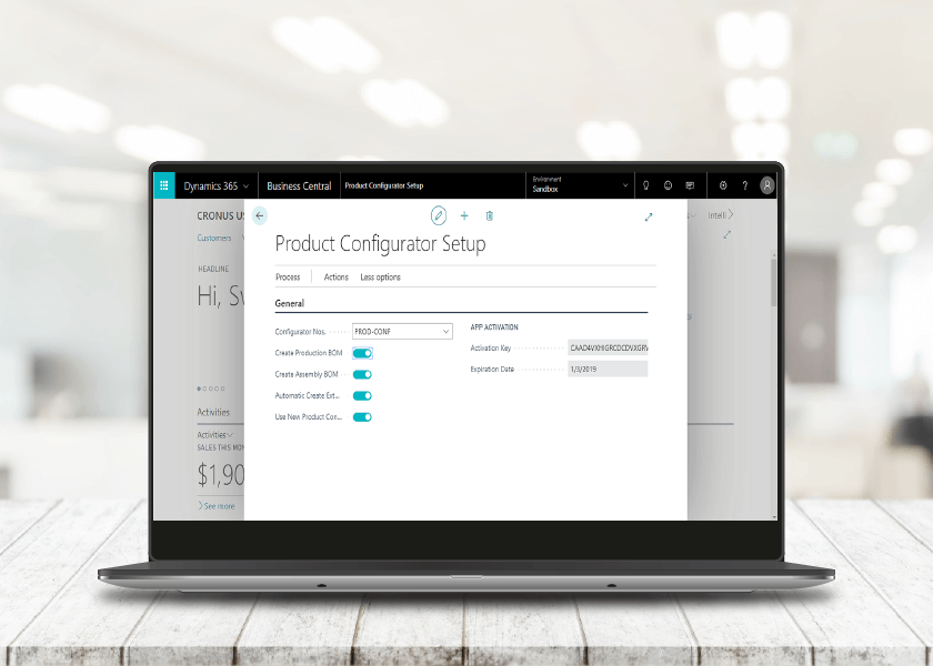 Microsoft AppsourceProduct Configurator for Business Central