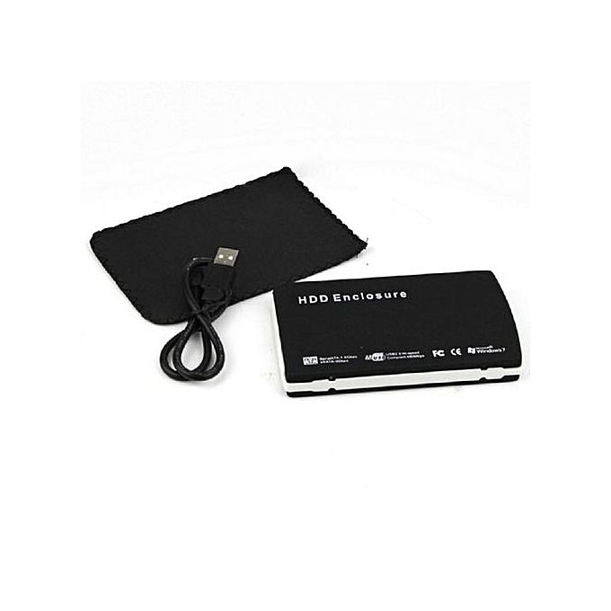 Generic USB 2.0 External Hard Disk Drive Case Enclosure Black