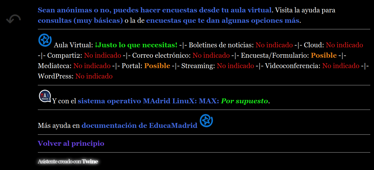 Twine crear narrando, crear leyendo INTEF