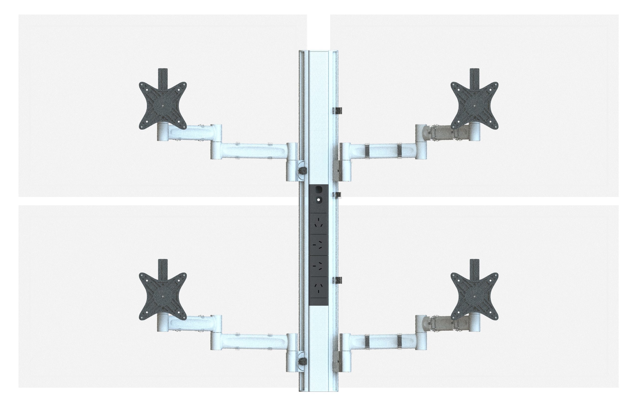 Ergonomic Triple, Quad & Multi Monitor Mounting Arms & Stands