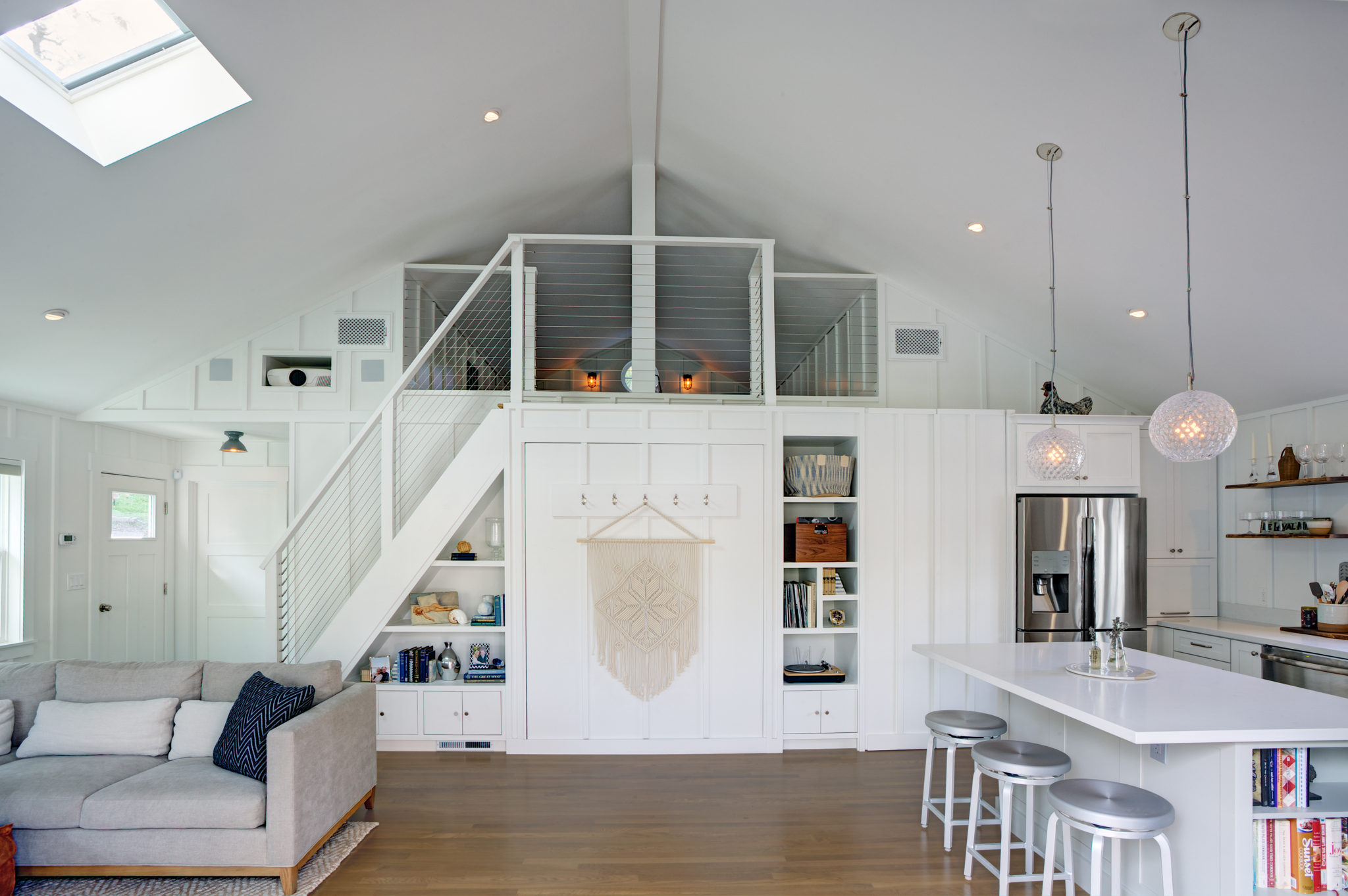 Integrated Kitchens Board and Batten White Kitchen