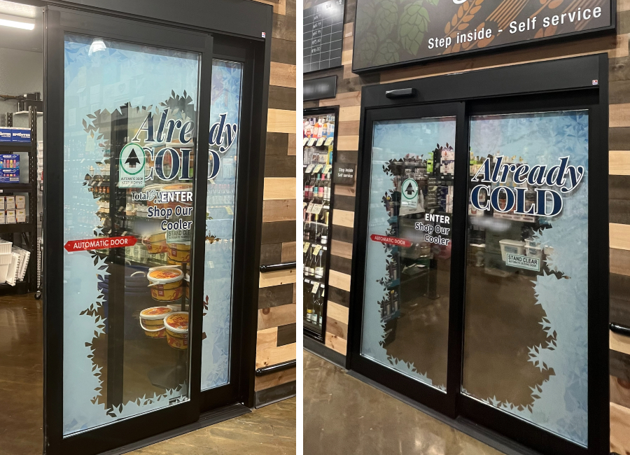Automatic Glass Sliding Doors for Retail Walkin Cooler Integrated