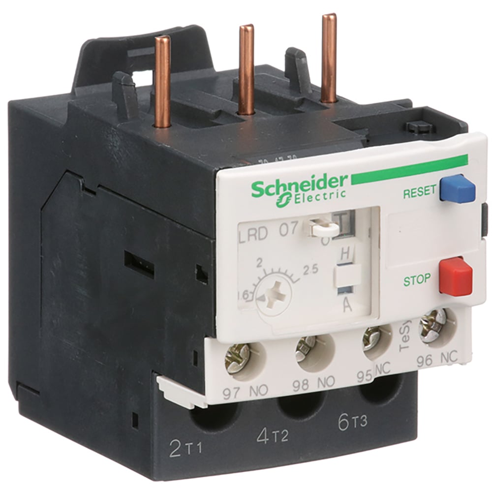 LRD07 Schneider Thermal Overload Relay, Class 10, 1.62.5A, LRD Series.