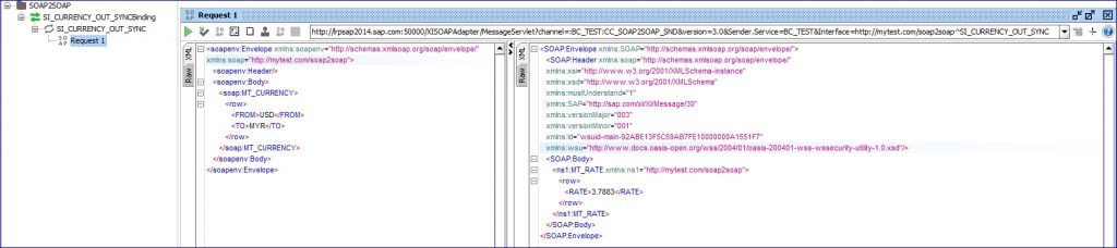 SOAP2SOAP – Sync Sender SOAP to Sync Receiver SOAP Currency Web Service