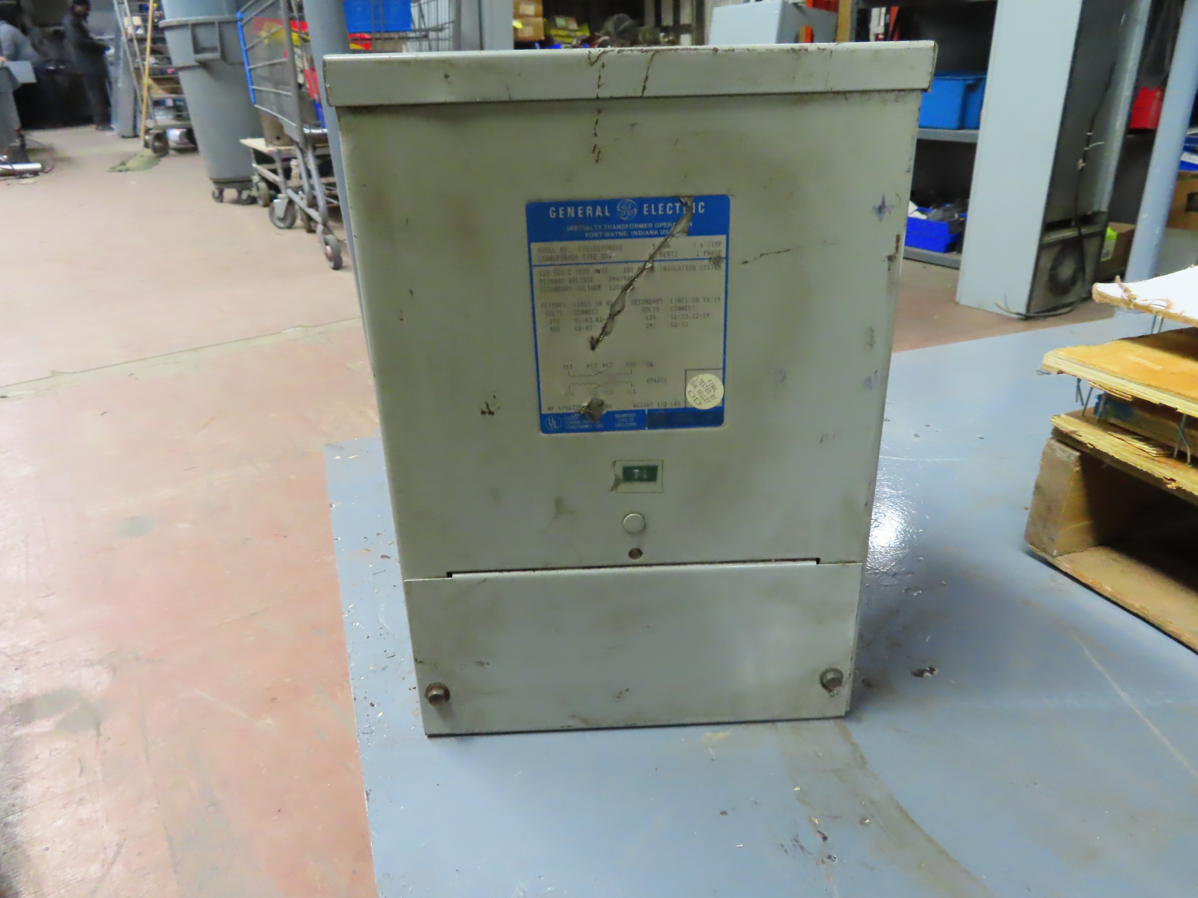 GENERAL ELECTRIC TRANSFORMER 9T21B1004G02 TYPE QMS 5KVA 1PH 240/480V