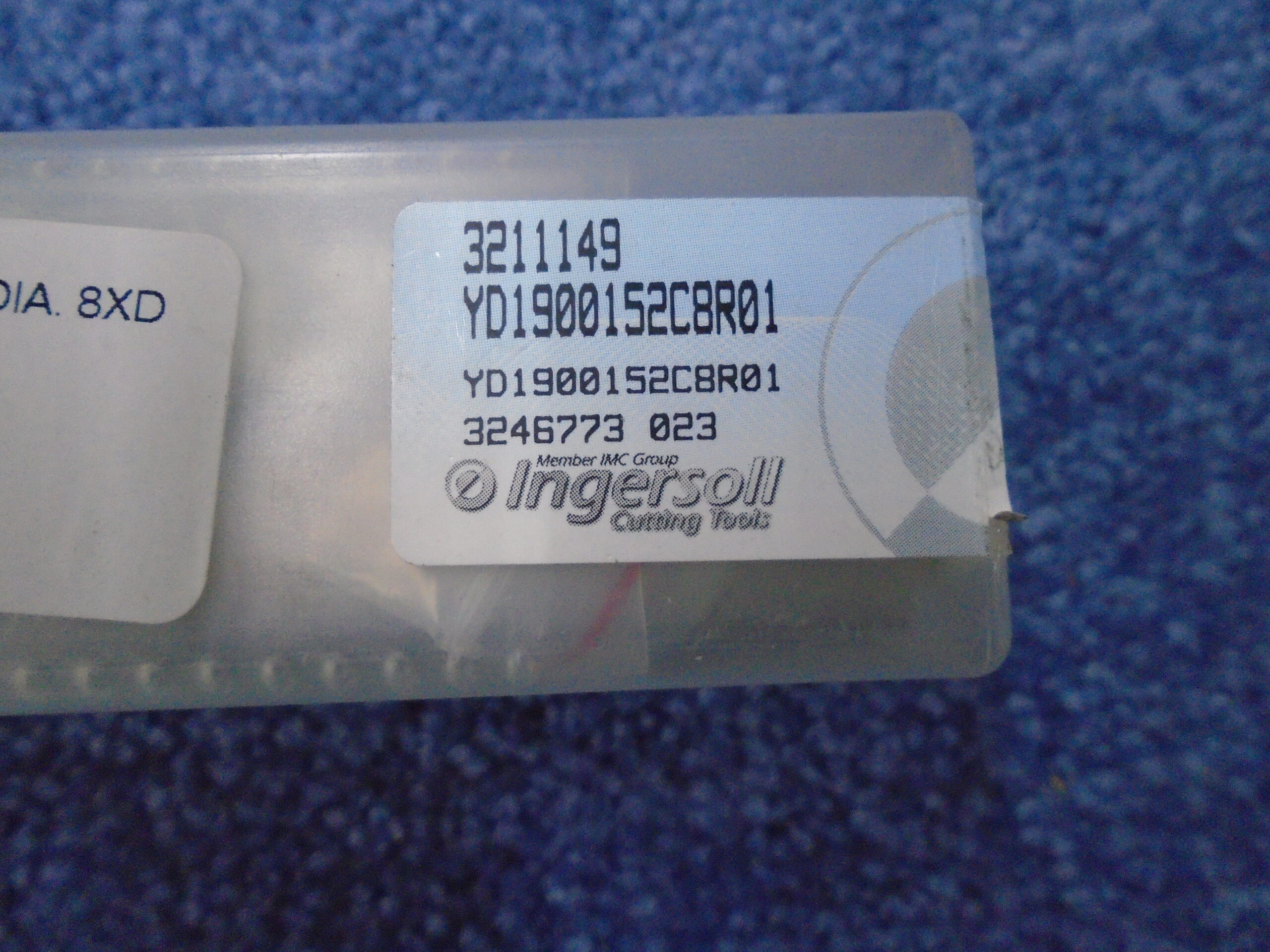 INGERSOLL INDEXABLE DRILL, 19MM 8XD QWIKTWIST YD1900152C8R01 3211149