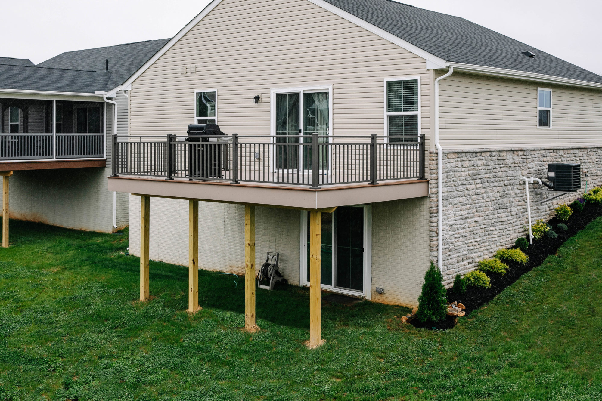 TimberTech deck with Black Aluminum Railing