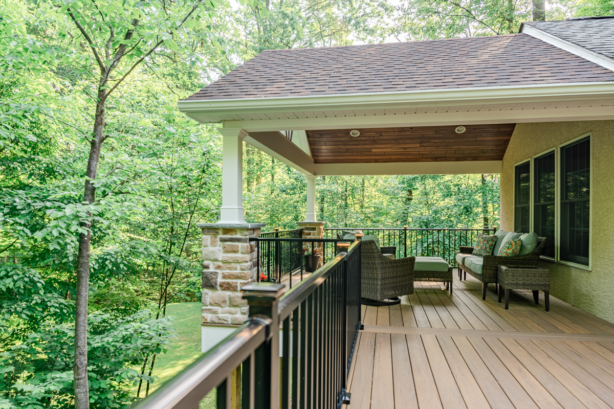 Deck with Covered Area Elverson, PA Integrous Fences and Decks