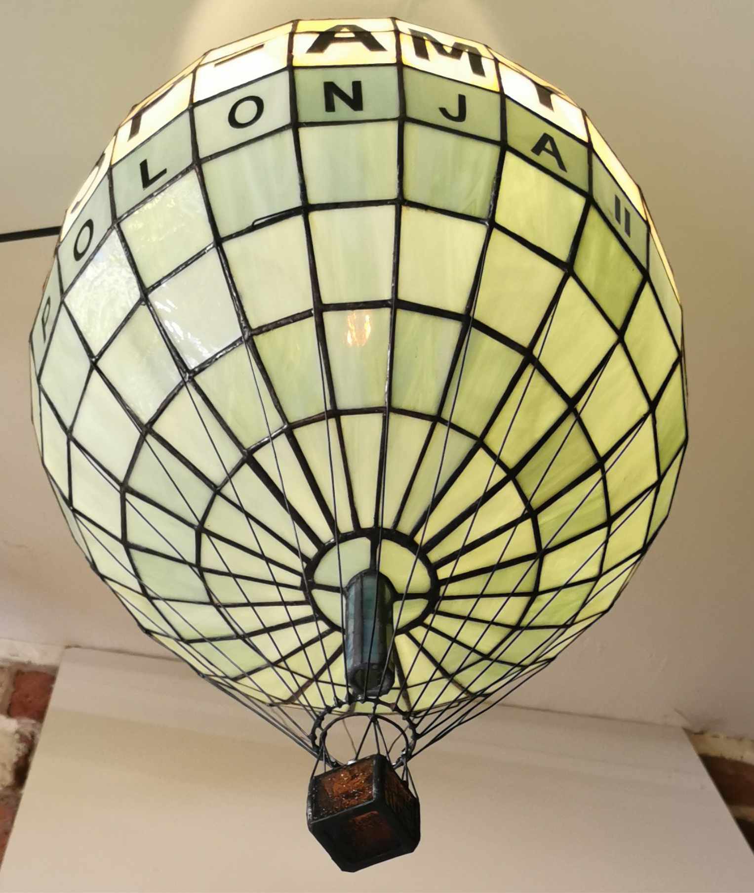 5-56 Witrażowa lampa balon zdobywca pucharu Gordon Bennetta w 1935r.