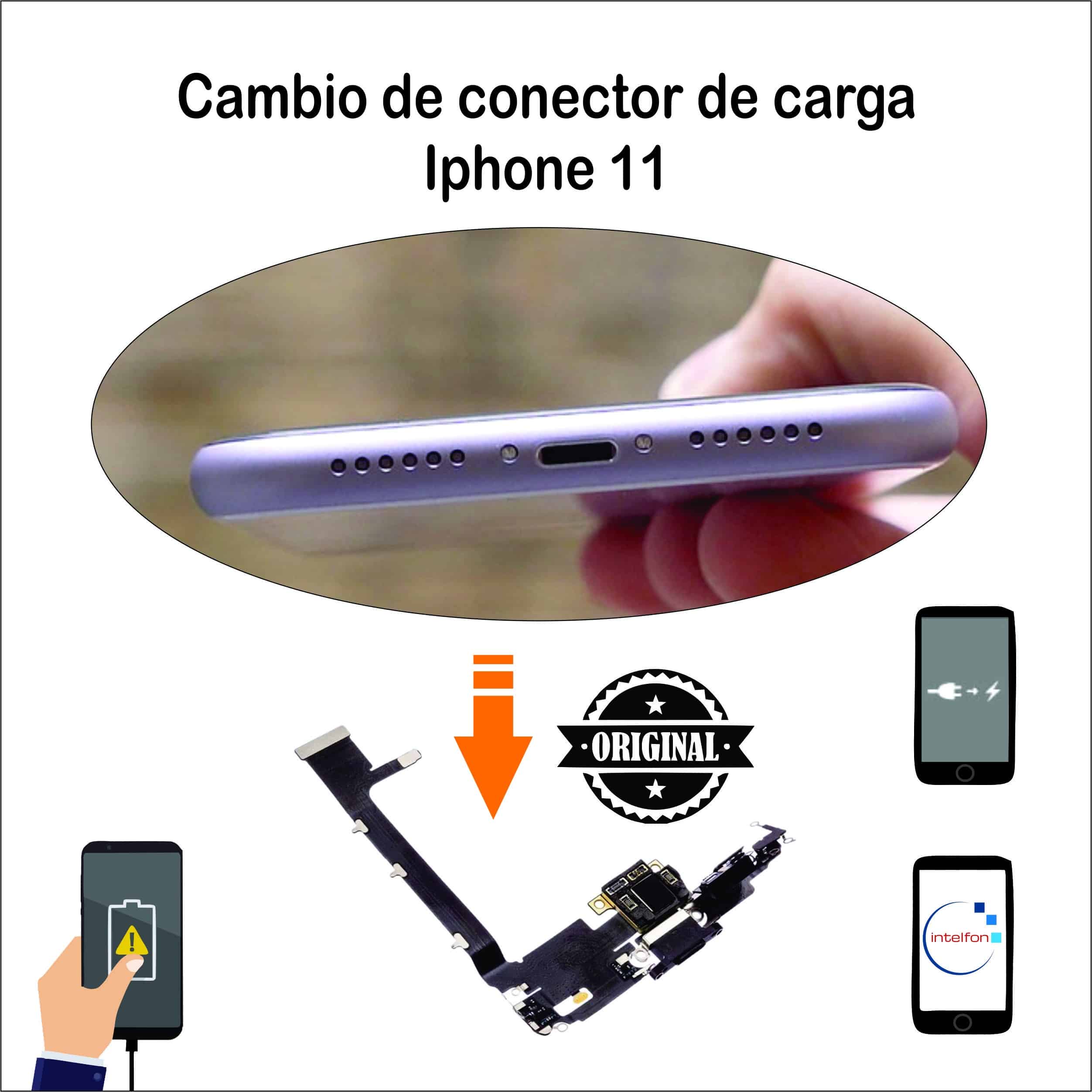Cambiar conector de carga iPhone 11 Intelfon.es