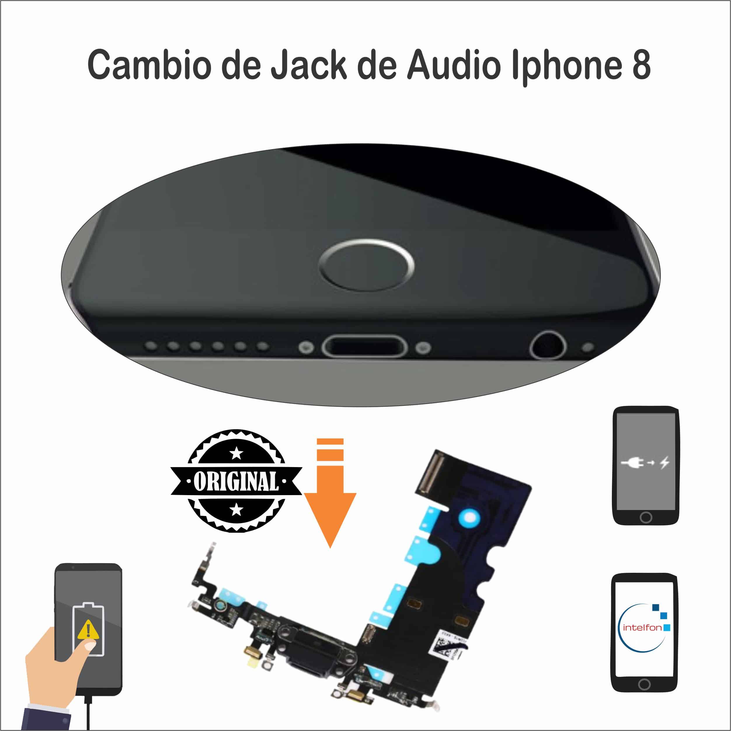 Cambiar jack audio iPhone 8 Intelfon.es