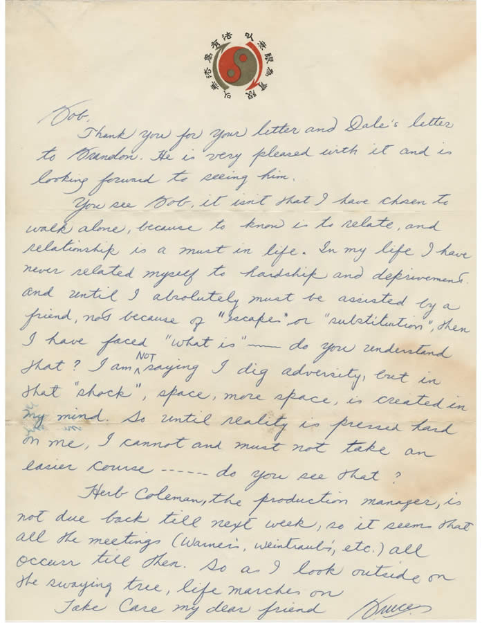 Bruce Lee Letters