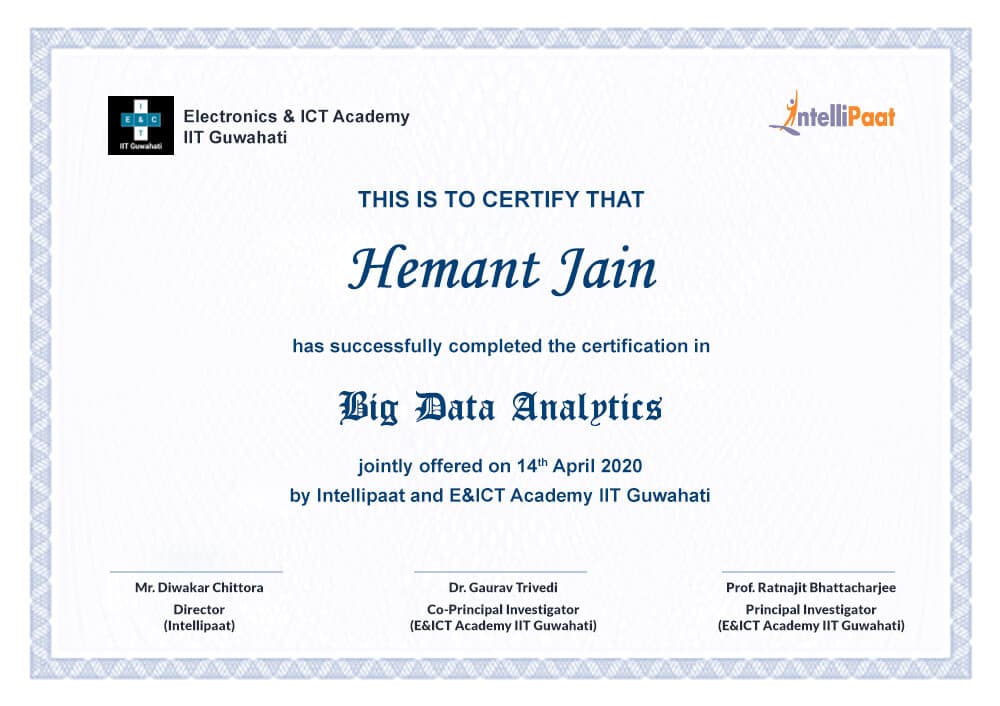 Post Graduate Online Certification Program in Big Data Analytics